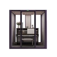 Cabines de réunion insonorisées mobiles pour bureau, structure en acier moderne, cabine acoustique pour bureau à domicile, école, immeuble de bureaux, réduction du bruit
