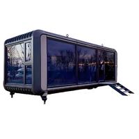 Maison capsule spatiale modulaire préfabriquée moderne de luxe portable en aluminium
