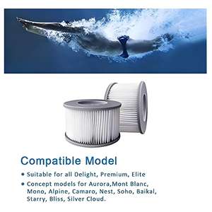 Filtre à eau pour piscine spa, diamètre 107 mm, matériau PP, pour usage domestique, modèle 2020 - Product Image 2