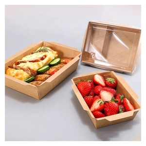 Boîtes jetables autoportantes en papier kraft 700 ml pour la restauration rapide, les fruits à emporter, avec couvercle à fenêtre en plastique, pour sushis, salades et usage en <span class=keywords><strong>restaurant</strong></span> - Product Image 6