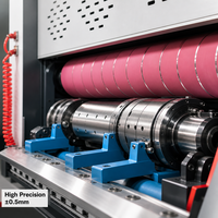Nouvelle machine rotative entièrement automatique et efficace pour l'impression, le rainurage et la découpe de carton ondulé avec système d'élimination et de empilage des déchets