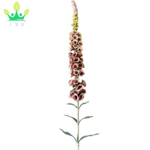 Flores artificiales de dedalera botánica, arreglo de plantas de plástico de seda para el hogar, oficina, jarrón, relleno, decoración para fiesta de boda - Product Image 2