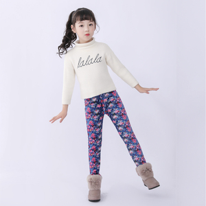 Custom Girls Leggings Toddler & Kids Thick Warm Pants Children Winter Autumn Printed Flower Leggings for Girls - Product Image 6