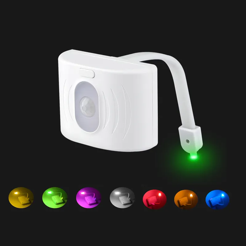 लोकप्रिय नवीनता सेंसर नियंत्रण रंगीन विकल्पों के साथ कटोरा रोशनी एलईडी नाइट लाइट ब्लू शौचालय