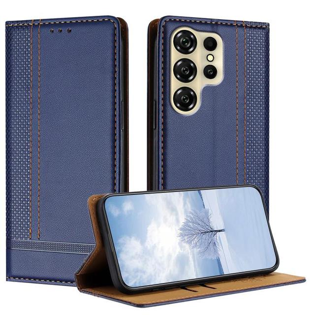 For Oukitel C26 Stitching Design Scratch-Resistant Vegan Leather Phone Case