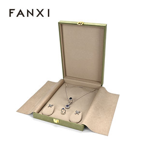 FANXI Vente en gros de boîtes à bijoux de luxe de grande capacité, organisateur de bijoux pour colliers, boucles d'oreilles, bagues - Product Image 5
