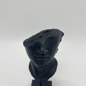 Statua in Resina Ispirata a <span class=keywords><strong>David</strong></span> dell'Antica Grecia, Busto Mezzo Volto, Scultura Astratta con Base per Arredamento Moderno di Casa, Mensole e Tavoli - Product Image 5
