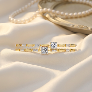 Pulsera de Diamantes de Doble Hilera para Mujer – Doble Solitario con Diamantes VVS DEF CVD de Laboratorio en Oro Sólido de 9K, 10K, 14K, 18K, Joyería Fina - Product Image 1