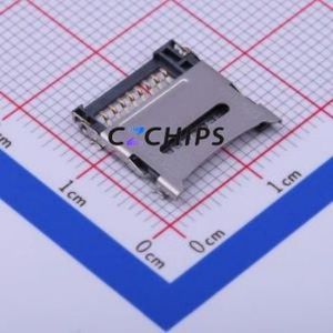 HYC40-TF08-150 SD Card / Memory Card Connector SMD Connector Flip Cover Type MicroSD Card (TF Card) Card Holder Without - Product Image 1