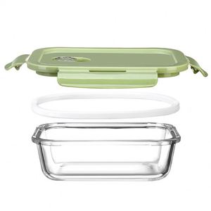 Wholesale Heatable Microwavable Borosilicate Glass Food <b>Storage</b> Containers Airtight High Capacity Leak Proof Lunch <b>Boxes</b> - Product Image 1