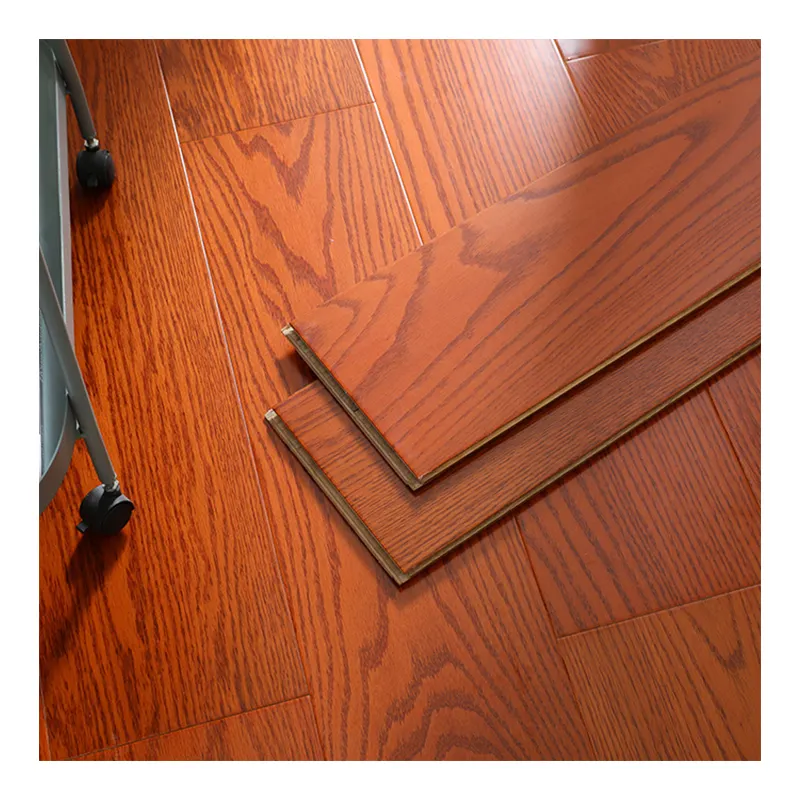 Grigio lusso foglia corta di acacia noce americano colore porcellana legno di quercia design pavimenti in legno massiccio per riscaldamento a pavimento