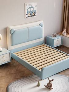 Ensemble <span class=keywords><strong>de</strong></span> chambre à coucher en bois <span class=keywords><strong>de</strong></span> luxe sur le thème des dessins animés modernes, <span class=keywords><strong>lit</strong></span> confortable pour enfants avec espace <span class=keywords><strong>de</strong></span> rangement pour une utilisation à l'hôtel ou à la maison pour les garçons - Product Image 3