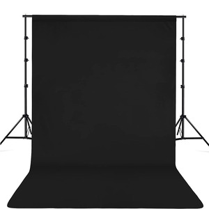 Black <strong>Background</strong> for Photography Backdrop for Youtube Videos Live Streaming Interviews Portraits - Product Image 1