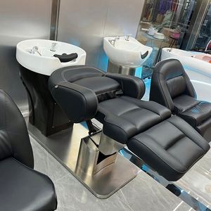 2025 lumière luxe shampooing et lit de Massage Circulation de l'eau lit de beauté tête de Massage électrique thérapie shampooing lit - Product Image 3