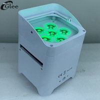 Projecteur PAR LED silencieux 6x18W RGBWAUV 6-en-1 sans fil à batterie avec télécommande DMX IRC pour scène et mariage