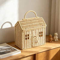 Nouveau panier-cadeau multifonctionnel HUANGTU en plastique écologique fait main, moderne, pour la pâtisserie, les collations, les biscuits, les bonbons, beige, gain de place