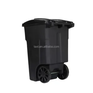 120 Litre Green Outdoor Plastic Wheelie Bins Dustbin for Waste & Garbage Treatment Machinery