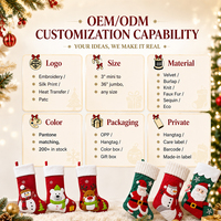 Chaussette de Noël personnalisée de luxe en polyester brodé pour chien, avec logo personnalisé, idéale pour les fêtes