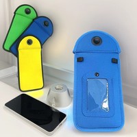 Sac de téléphone Faraday en tissu de plongée, blocage du signal, antivol, fermoir magnétique, protection RFID, couleur unie personnalisable, logo