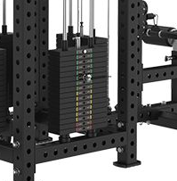Appareil de musculation multifonctionnel à quatre stations réglable pour salle de <span class=keywords><strong>sport</strong></span> commerciale, entraînement poitrine, dos, bras, jambes, avec pile de poids en acier de 70 kg - Product Image 4