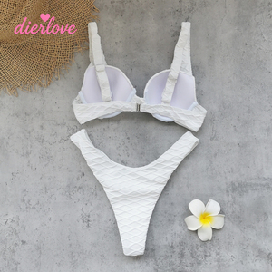 Ensemble <span class=keywords><strong>de</strong></span> bikini <span class=keywords><strong>push</strong></span>-<span class=keywords><strong>up</strong></span> couleur unie avec armatures, taille basse, coupe triangle, <span class=keywords><strong>maillot</strong></span> <span class=keywords><strong>de</strong></span> <span class=keywords><strong>bain</strong></span> deux pièces, tenue <span class=keywords><strong>de</strong></span> plage estivale, vente en gros OEM ODM - Product Image 3