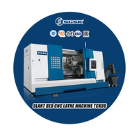 Torno Horizontal Automático de Bancada Inclinada Simple TCK80 con Control FANUC para Piezas Metálicas de Torneado de Servicio Mediano