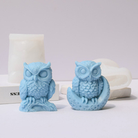Moule en silicone élégant de la série Hibou pour la création de modèles d'animaux de la forêt simulés, idéal pour la production artisanale personnalisée DIY