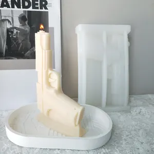 J1187 새로운 디자인 DIY 홈 장식 석고 촛불 금형 3D 총 실리콘 촛불 금형