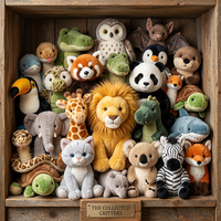 Jouets en peluche de 8 pouces en gros, modèles variés à bas prix, poupées mignonnes pour machine à griffes, jouets animaux, quantité minimale de commande