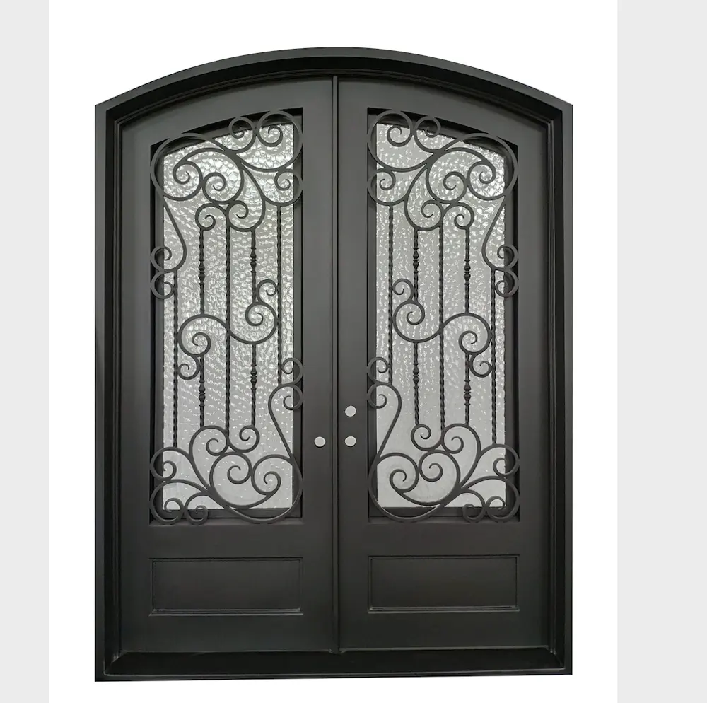 Discount Price Factory Direct Sale Hand Crafted Custom Wrought Iron Door