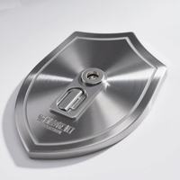 Placa de Dirección Personalizada de Alta Gama, Fabricada con CNC, en Acero Inoxidable/Aluminio, Portátil, Resistente a la Corrosión, Etiqueta Metálica para Vino con Perforación