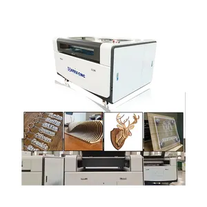 Máquina de grabado de corte láser CO2 NONMETAL 9060 CO2 económica de fábrica con 80W 100W 150W 200W