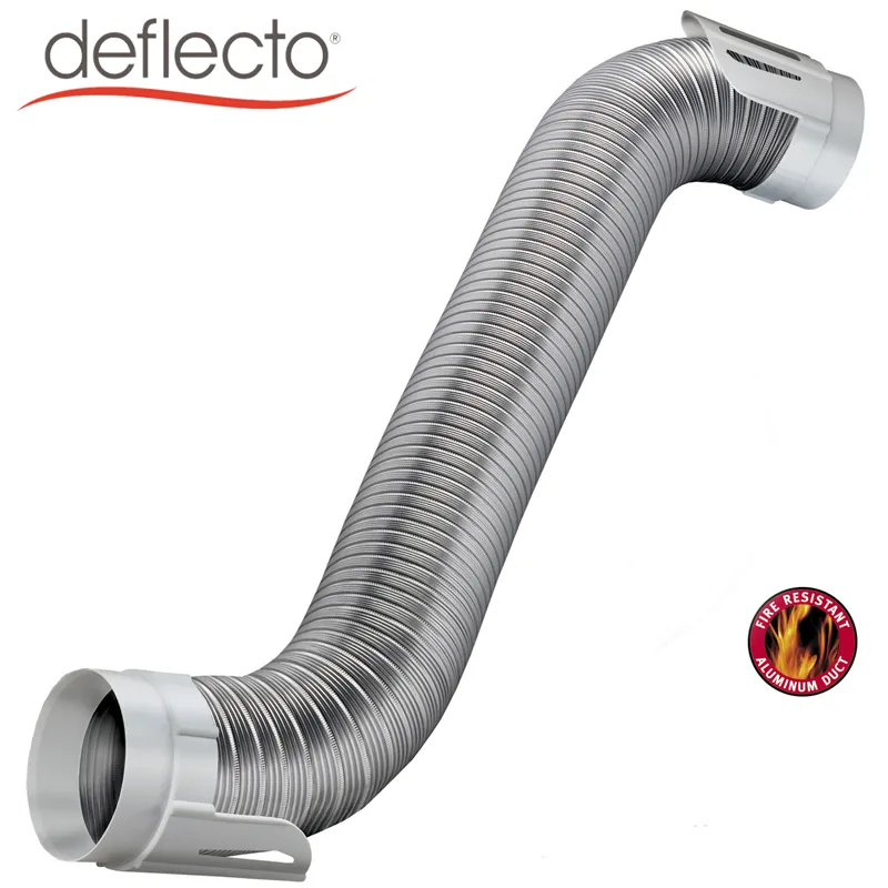 Kit de ventilación para secadora de 4 pulgadas, tubo de aire Flexible de aluminio semirrígido, conector para secadora, ventilación