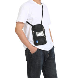 Portefeuille de cou tendance pour <span class=keywords><strong>homme</strong></span> et femme, porte-passeport, en tissu nylon imperméable, <span class=keywords><strong>pochette</strong></span> de <span class=keywords><strong>voyage</strong></span> discrète avec sangle réglable, peut contenir un téléphone - Product Image 3