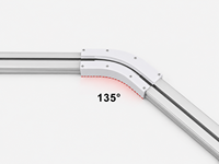 Connecteur d'angle de rail motorisé Trietex pour jardin, courbé à 135 degrés, à prix avantageux
