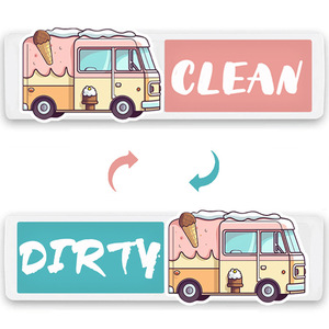 Ice Cream Dishwasher Magnetic Sticker Clean Dirty Indicator Sliding Label For Dishwasher Parts - Product Image 1