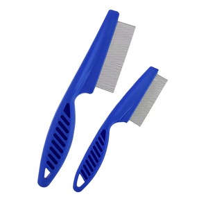 Peigne anti-puces pour animaux de compagnie, à dents fines en acier inoxydable, avec manche en plastique, pour chien et chat, pour éliminer les puces, les lentes et les poils lâches - Product Image 5