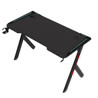 Table de jeu extensible Aor Esports avec pieds en métal, surface en bois, refroidissement, éclairage LED RGB, compatible PC, facile à transporter, modèle CE