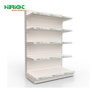 מותאם אישית גודל 3d עיצוב מדפי סופרמרקט לבן מדפים תצוגה מדפים גונדולה - Product Image 3