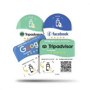 สติกเกอร์อะคริลิคติดโต๊ะ Google NFC Smart Card สำหรับรีวิวและคะแนน - Product Image 1