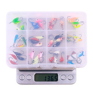 48 pièces/ensemble nouveau Type <span class=keywords><strong>de</strong></span> gros pêche d'<span class=keywords><strong>hiver</strong></span> petit leurre coloré goutte <span class=keywords><strong>de</strong></span> pluie rougeoyante glace gabarits tête ensemble dans une boîte <span class=keywords><strong>de</strong></span> matériel ensemble - Product Image 5