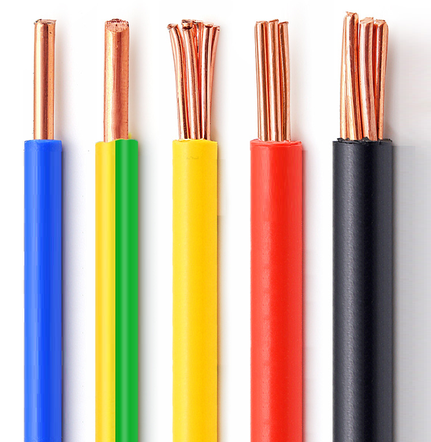 Bvv 750v Low Voltage Electrical Wire Single Core Pvc Rubber Silicone Rubber Insulation Stranded Solid Building Cable Wiring