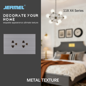 118-X4シリーズ壁ソケット16A 250V米国標準ダブル3ピンソケット壁カラーアメリカのモダンなパワープラグとソケット - Product Image 5