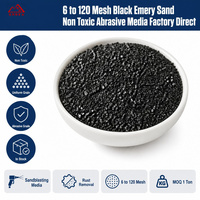 Sable d'émeri noir abrasif de qualité supérieure, non toxique, pour le sablage et l'élimination de la rouille, granulométrie de 6 à 120 mesh, vente en gros