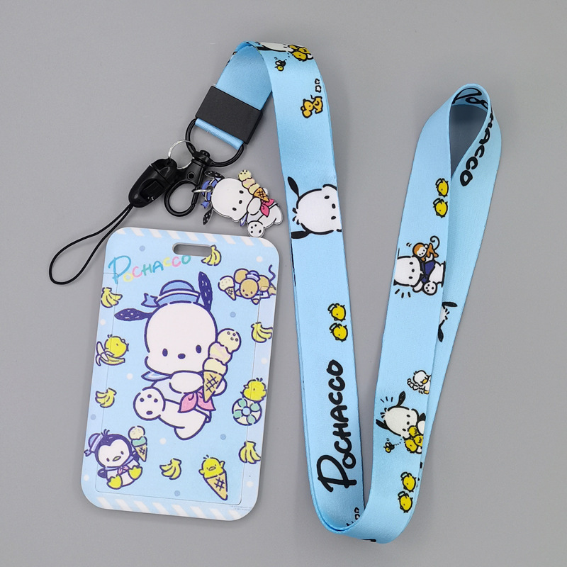 Lovely Cartoon Keroppi Sailor Kirby Unicorn Lanyard With Card Holder Case Name Badge Polyester Lanyards Card Case Cover Custom Image 4