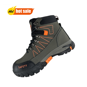 Bottes de sécurité montantes <span class=keywords><strong>Saian</strong></span> en cuir nubuck avec embout en acier et semelle extérieure en PU, anti-choc, pour usage industriel, vente en gros - Product Image 3