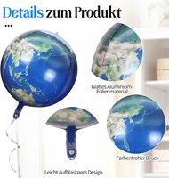 Ballon Planète de 22 Pouces 4d Sphérique Espace Univers Thème Système Solaire Planète Film Aluminium Ballon Décoratif