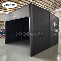 Tente de simulateur de golf mobile gonflable personnalisée avec support de projecteur, cage d'entraînement de golf commerciale pour événements