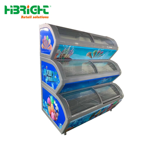 Vitrina Exhibidora de Alimentos Congelados de Alta Capacidad con Puerta de Vidrio, Congelador para Helados para Supermercados y Cafeterías - Product Image 1
