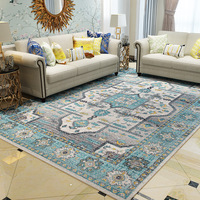 Tapis de salon de style ethnique américain rétro, luxe léger, tapis de table basse, tapis de chambre à coucher, tapis de sol complet pour la maison